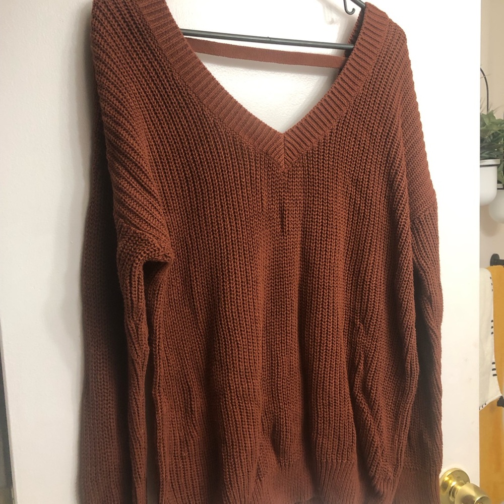 Forever 21 rust orange sweater, size S